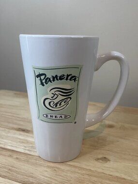 Vintage Panera Bread St Louis Bread Co Green Logo 16oz Ceramic Latte Mug
